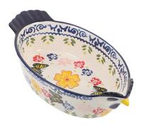 Amosfun Piatto Da Forno In Ceramica 807Ml A Forma Di Pollo Bakeware Fattoria Quiche Teglia Da Forno In Porcellana Ovale Deep Pie Pan Lassagne Pan Casseruola Piatto Per Forno