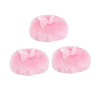Amosfun Piumino Talco Rosa 3 Pezzi Soffice e Sicuro la Pelle Delicata Adatto a Polvere per Capelli e Puff per Corpo