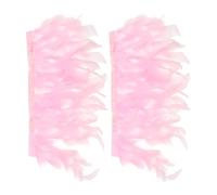 Amosfun Polsini da Polso per Donna in Organza Piume Rosa, Maniche Leggere in Garza Staccabili per Servizi Fotografici e Saloni di Bellezza
