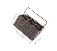 Amosfun Porta Posate da Cucina in Sintetico con Manico Organizer Multi-scomparti per Forchette Coltelli e Cucchiai Portautensili Compatto per Tavolo e Piano di Lavoro Design Naturale con