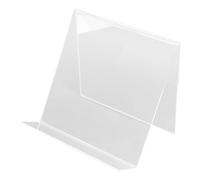 Amosfun Porta Vinili in Acrilico, Supporto per Album e Dischi, Trasparente, da Tavolo, per Ufficio e Casa, per Conservare ed Esporre i Record