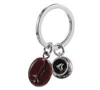 Amosfun Portachiavi a Forma di Cuore in Resina Ciondolo di caffè, Ornamento Pendente per Borsa e Zaino, Accessorio Leggero e Resistente per Organizzare Chiavi e Decorare, Regalo Creativo