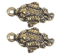 Amosfun Portachiavi a Forma di Rospo in Ottone 2 Pezzi, Ciondoli Pendenti Decorativi Leggeri per Borse, Valigie e Auto, Accessori Fai da Te per Decorazioni Artigianali Colore Casuale