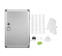 Amosfun Portachiavi da Parete in Lega di Alluminio Serratura a Chiave e 24 Posizioni, Organizer per Gestione Chiavi in Aziende e Concessionarie Etichette Numerate