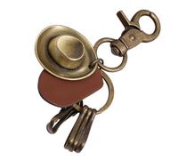 Amosfun Portachiavi Donna Vintage in Pelle Ciondolo a Forma di Cappello, Creativo e Delicato, Accessorio Semplice per Chiavi, Regalo per Ragazze e Donne