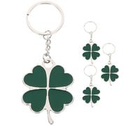 Amosfun Portachiavi Foglia di buon auspicio in Lega Di Zinco, Set Di 4, Verde, Perfetto Per Decorazioni E Regali Di San Patrizio, Natale, Compleanni E Altre Occasioni