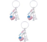 Amosfun Portachiavi Statua Della Libertà Set Di 3 Pezzi Accessori Decorativi Con Catena a Tema Giorno Dell'Indipendenza Per Borse Zaini E Regalo Stati Uniti