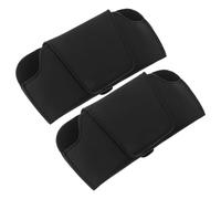 Amosfun Portaocchiali da Sole per Auto in Pelle PU Clip Magnetica per Visiera Parasole Custodia Fodera Antigraffio Organizer Interno Veicolo 2 Pezzi Nero per Viaggi e Uso Quotidiano