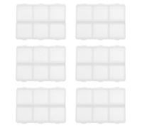 Amosfun Portapillole Trasparente con 6 Scomparti in Pp, Portamedicine Portatile con Braille per Non Vedenti, per Ufficio e Scuola, Confezione da 6 Pezzi