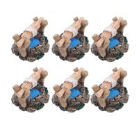 Amosfun Pozzo Decorativo in Resina 6 Pezzi per Mini Giardino