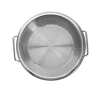 Amosfun Rete di drenaggio per alimenti fritti in acciaio inossidabile e vassoio di scarico dell'olio, contenitore per snack con filtro a rete fine per patatine fritte e cibo da ristorante