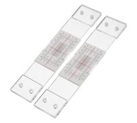 Amosfun Righello Architettonico in Acrilico 2 Pezzi per Monitoraggio delle Crepe su Edifici e Ponti Strumento Portatile di Misurazione e Registrazione dello Spostamento