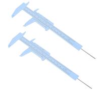 Amosfun Righello Professionale per Sopracciglia 150mm Blu 2 Pezzi Calibro a Corsoio Multifunzione per Misurazione e Modellatura Precisione Trucco Occhi