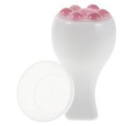 Amosfun Rullo Massaggiante per Viso in Plastica Naturale Portatile con Sfera Rotante a 360°, Massaggiatore Manuale per Viso e Collo, Strumento Compatto per Cura della Pelle in Viaggio