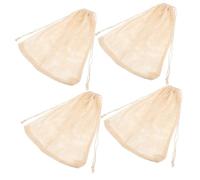 Amosfun Sacchetti Per Bollitura Dei Frutti Di Mare 4 Pezzi 30x40 Cm in Cotone Riutilizzabili Per Cottura a Vapore Di Crostacei e Molluschi Per Cucina Domestica