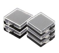 Amosfun Scatola Antistatica per Componenti Elettronici Nero 5 Pezzi Design Compatto in Plastico e Spugna per Conservazione di Chip e Campioni Quadrata