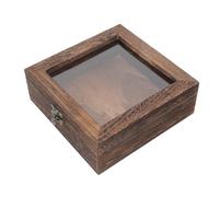 Amosfun Scatola Display per Campioni di Insetti in Legno Coperchio Trasparente e Chiusura, Contenitore Decorativo per Collezioni Entomologiche 15X15X4,5 CM per Musei