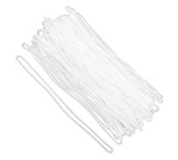 Amosfun Set 100 Pezzi Cinghie Pvc Trasparente Morbide per Etichette Bagagli, Anelli Identificativi Riutilizzabili per Valigie, Accessori da Viaggio per Fissaggio e Riconoscimento Bagaglio