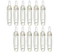 Amosfun Set 12 Pezzi Fermagli per Chioma Donna a Forma di Spillo di Sicurezza in Lega Argento, Clip Resistenti per Fissare i Chioma Durante Trucco