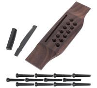 Amosfun Set 15 Pezzi Piroli Ponte Chitarra Acustica 12 Corde in Palissandro Capotasto e Selletta per Corde Stabili, Suono Nitido e Protezione Corpo, Accessori per Strumenti Musicali