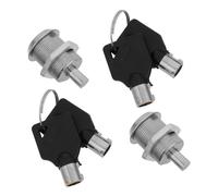 Amosfun Set 2 Chiavi Tubolari e Serrature a Camma per Distributori Automatici di Gomme da Masticare, Metallo Robusto Pulsante Blocco Chiave, Ricambio per Macchinette Snack e