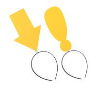 Amosfun Set 2 Pezzi Fascia per Chioma Halloween Freccia e Punto Esclamativo Gialli, Accessori per Cabina Fotografica, Fascia Vuota Comoda per Feste, Compleanni e Matrimoni