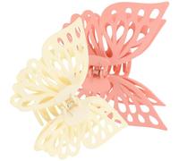 Amosfun Set 2 Pezzi Mollette Farfalla per Chioma Donna, Clip Grandi in Ps e Abs, Design Elegante e Confortevole, Perfette per Lavoro e Sport
