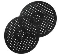 Amosfun Set 2 Tappetini Scolapiatti in Gomma Nera Griglia Drenante, Antiscivolo e Flessibili, Sottopentola Protettivi per Lavello e Bancone Cucina, Facilmente Pieghevoli per Asciugatura