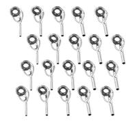 Amosfun Set 20 Pezzi Anelli Guida Pesca in Acciaio Inox 304 Resistenti Anticorrosione Accessori Canna da Pesca e Mare Forniture Professionali