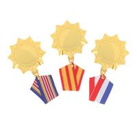 Amosfun Set 3 Pezzi Spille Commemorative in Lega Oro, Distintivi Unici e Delicati, Accessori per Feste di Natale e Giochi Lunga Durata Senza Bave Stili Multipli
