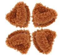 Amosfun Set 4pezzi Clip per Chioma Peluche Marrone a Forma di Orecchie di Gatto, Fermagli Adorabili e Kawaii per Ragazze e Donne, per Feste e Cosplay