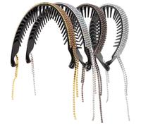 Amosfun Set 4pz Fermagli per Chioma Decorativi, Accessori per Chioma Donna, Comodi da Indossare, per Coda di Cavallo e Chignon, per Concerti Musicali
