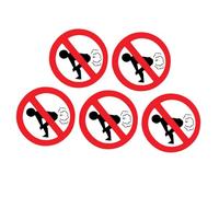 Amosfun Set 5 Pezzi Adesivi di Avvertimento per Auto No Farting Cartelli di Divieto di Scoreggiare per Finestrini Materiale Pet Forte Adesione Decorazione Umoristica per Veicoli