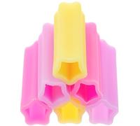 Amosfun Set 6 Pezzi Strumenti per Cuticole Manicure Cappucci Antiscivolo in Silicone, Forbici e Pinzette Protettive, Portatile per Uso Professionale, Scuole Cosmetica e Colore Casuale