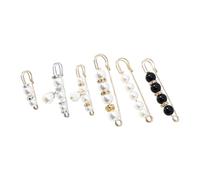 Amosfun Set 6 Spille in Metallo Regolatore Taglia Pantaloni e Fermaglio per Scialle, Accessori per Abbigliamento Donna, Spilla Decorativa per Gonne, Maglioni e Sciarpe, Fissaggio Elastico