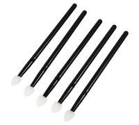 Amosfun Set da 5 Pennelli per Trucco Occhi in Silicone Manico Liscio in Alluminio, per Applicazione Quotidiana di Ombretto e Maschera Viso