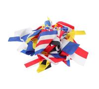 Amosfun Set di 40 Bandiere Segnalazione Marina Resistente, Codice Nautico Completo Lettere e Numeri, Decorazioni Nautiche per Barche, Yacht e Feste a Tema Marittimo