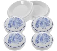 Amosfun Set Palette Pittura a 5 Strati in Ceramica Coperchio, Vassoio per Miscelare Pigmenti per Acquerelli e Guazzo, Strumento Pittura Versatile per Artisti e Creativi Stile Casuale