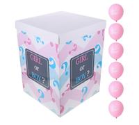 Amosfun Set Palloncini per Rivelazione Sesso Ragazzo Ragazza con Scatola a Punto Interrogativo, Palloncini Rosa per Shower, Decorazioni Festa Nascita, Montaggio Semplice, Materiale