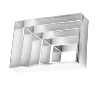 Amosfun Set Tagliabiscotti Rettangolari 5 Pezzi in Acciaio Inox per Biscotti, Anelli per Torta e Dolci da Forno, Utensili Pasticceria Facili da Pulire per Uso Domestico e Professionale