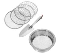 Amosfun Setaccio Terreno da Giardino in Inox con Intercambiabile e per Setacciatura Compost e Separazione Detriti Utensile Resistente per e Giardinaggio