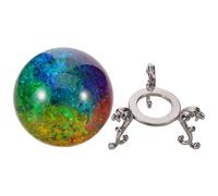 Amosfun Sfera Effetto Crepa Ghiaccio 60mm con Supporto in Vetro