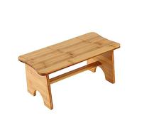 Amosfun Sgabello Per Wc in Legno Poggiapiedi Antiscivolo Piccolo Sgabello Rettangolare Sicuro e Durevole Per Uso Prolungato