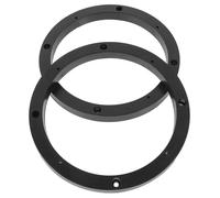 Amosfun Spessore per montaggio altoparlanti auto, 2 pezzi, 6,5 pollici, plastica nera, per altoparlante porta, car audio system