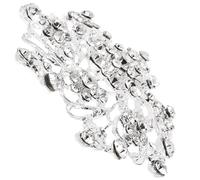 Amosfun Spilla a Forma di Fiore Pietre Luminose in Argento, Accessorio per Vestiti da Donna, Consigliata per Occasioni Speciali come Anniversari e Natale