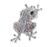 Amosfun Spilla a Forma di Rana in Metallo Resistente Strass, Spilla da Donna Decorativa per Abiti, Sciarpe e Cappelli, Accessorio Creativo per Moda e Regalo Elegante