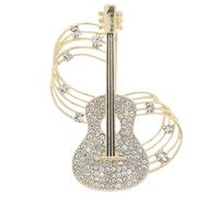 Amosfun Spilla A Forma Di Violino: Spilla Con Cristalli E Nota Musicale Da Donna Alla Moda Con Strass Elegante Per Abito E Cappello Gioiello Per Matrimonio Festa Della