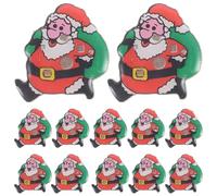 Amosfun - Spilla a LED a Forma di Babbo Natale, 20 Pezzi, Regalo per Bambini