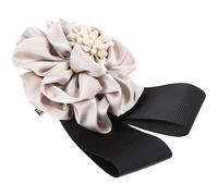 Amosfun Spilla da Abito a Forma di Fiore Vintage Satinato Beige, Spilla Decorativa per Vestiti, Sciarpe e Cappelli, Accessorio Elegante per Eventi e Cerimonie Donna