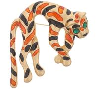 Amosfun Spilla da Bavero a Forma di Ghepardo Vintage in Metallo Resistente per Abiti, Borse e Sciarpe, Spille Animali Eleganti per Donne e Accessori Moda per Eventi e Cerimonie